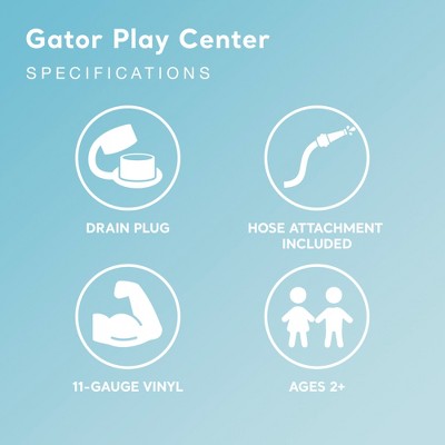 Intex Gator Inflatable Kiddie Pool with Slide and Sprinkler