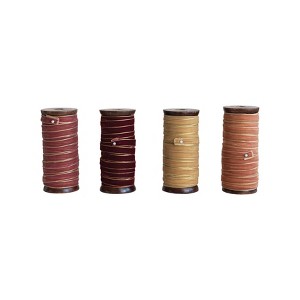 Storied Home 10 Yard Velvet Ribbon on Wood Spool, Set of 4 Colors - 1 of 1