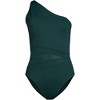 Lands' End Women's Chlorine Resistant Smoothing Control Mesh High Leg One Shoulder One Piece Swimsuit - 3 of 4