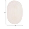 Colonial Mills Ticking Stripe Oval Braided Rug, Canvas 2'x3' , Oval Shape - 2 of 2