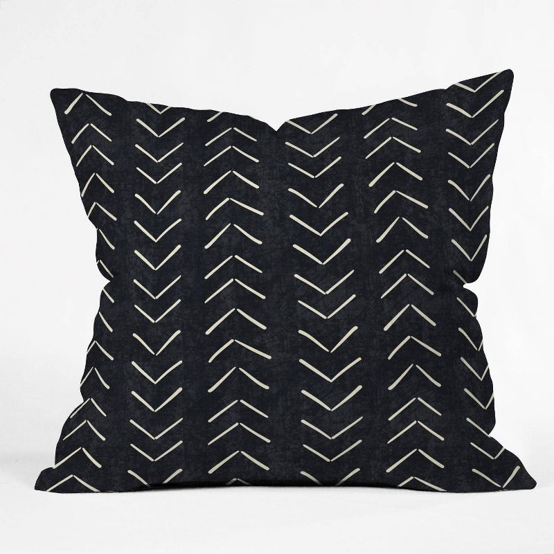 16&#34;x16&#34; Becky Bailey Mud Cloth Big Arrows Square Throw Pillow Black/White - Deny Designs, 1 of 6