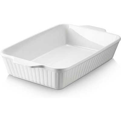 Casserole Dish, 9x13 Ceramic Baking Dish, Large Lasagna Pan Deep for Oven, 4.2 Quarts Baking Pan with Handles