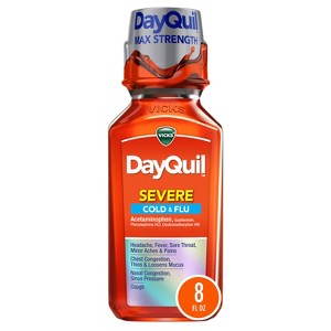 Vicks DayQuil Severe Cold & Flu Liquid, 8 FL OZ - 1 of 4