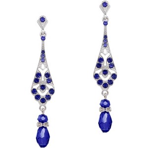 1920s Vintage Wedding Pearl Dangle Drop Earrings Art Deco Gatsby Earrings - 1 of 4