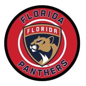 Evergreen Ultra-Thin Edgelight LED Wall Decor, Round, Florida Panthers- 23 x 23 Inches Made In USA - 1 of 4