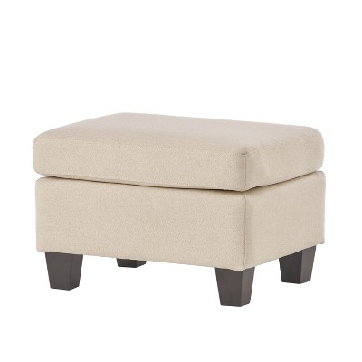 NicBex Modern 24" Rectangle Ottomans Wood Footstools with Thick Cushion for Bedroom and Living Room