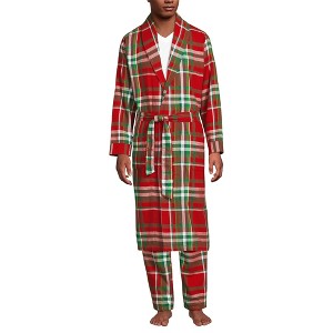 Lands' End Men's Flannel Robe - 1 of 3