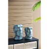 Gulches 11" Easter Island Stone Planter Gray Cement, Indoor/Outdoor Use, 6.5"x5.5"x11", 11.2 lbs - 2 of 4