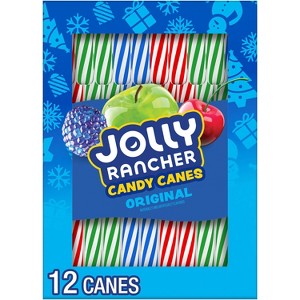 Jolly Rancher Fruit Flavored Candy Cane Christmas Box - 5.28oz/12ct - 1 of 4