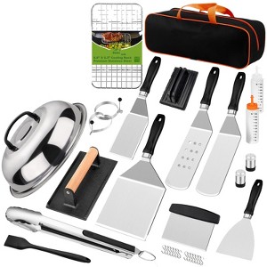 Itopfox 33PCS Griddle Accessories Kit with Cooling Rack, Melting Dome, Burger Press & Hibachi Spatulas for Flat Top Grill, Outdoor Teppanyaki BBQ - 1 of 4