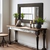 Pexfix Farmhouse Bathroom Mirror with Solid Wood Frame Rustic Wall Mounted for Bedroom Living Room Entryway Wall Decor - 4 of 4