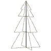 vidaXL Christmas Cone Tree with 200 LEDs - 3x5 ft Warm White Light - Indoor and Outdoor Holiday Decoration with Multiple Lighting Effects - 2 of 4