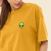 Dalix Alien Embroidered Cotton Relaxed Fit Flowy Short Sleeve Crewneck Tee Shirt Womens - 4 of 4
