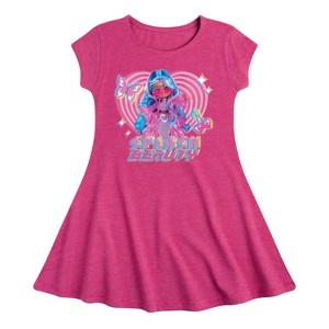 Girls' - LOL Surprise! - Splash Beauty w/ Butterflies & Hearts Fit & Flair Cap Sleeve Dress - 1 of 3
