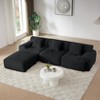 KWPZQEB 113" Cloud Sectional Couches for Living Room, Convertible L-Shape Couch with Ottoman & 3 Pillows, 3 Seater Modular Sectional Sofa, No Assembly - 2 of 4