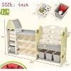 Acekool Kids Toy Storage Organizer with 17 Bins, 5-Tier Bookshelf, Pull-Out Drawers, Playroom & Bedroom Storage, Tree Design - 2 of 4