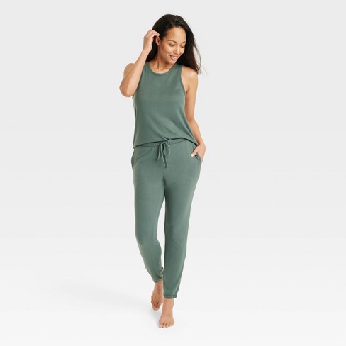 Women's Cotton Blend Pajama Pants - Stars Above™ Green XS