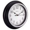 9" Round Simplicity Wall Clock Black - Westclox: Modern Analog, Indoor Use, No Warranty, AAA Battery Required - 4 of 4