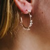 Pavilion Gift Company - Stunning Crystal in Gold - 1.25" Cubic Zirconia Hoop Earrings - Earrings - 3 of 4