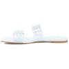 Journee Collection Womens Katari Tru Comfort Foam Slide Low Block Heel Sandals Blue 7 - 2 of 4