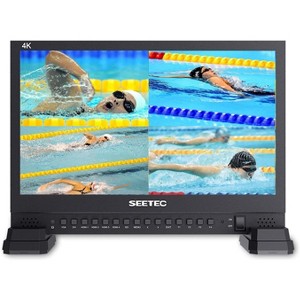 SEETEC 15.6" 4K156-9HSD Broadcast Monitor with IPS UHD 3840x2160 4xHDMI Quad Split Display 3G SDI VGA DVI for Professional Live Event - 1 of 1