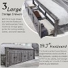 Mastgoal King Size Bed Frame with 51" Tall Headboard, 20" Roman Footboard, 3 Storage Drawers, No Box Spring Needed - 3 of 4