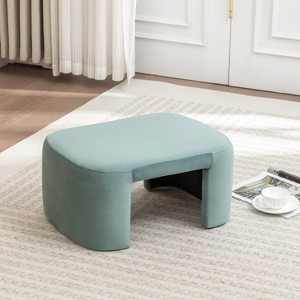 SEYNAR Modern Velvet Rectangle Accent Ottoman - 1 of 4