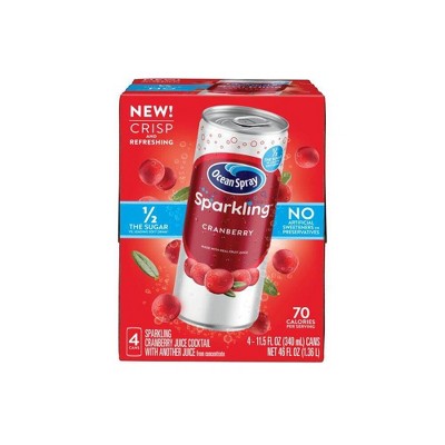 Ocean Spray Sparkling Cranberry Juice - 4pk/11.5 fl oz Cans