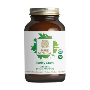 Pure Synergy Organic Barley Grass Juice Powder – Cold-Pressed Superfood for Energy, Detox & Digestive Health | 5.3 oz - 1 of 4
