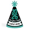 Big Dot of Happiness Colorful New Year Cone Hat, 2026 New Year's Eve Resolution Party Hats, 2026 NYE Party Supplies, Set of 8 (Adult Size) - 3 of 4