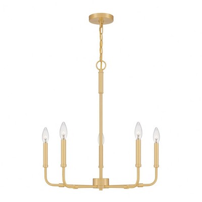 Quoizel Lighting Abner 5 - Light Chandelier in  Aged Brass