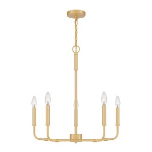 Quoizel Lighting Abner 5 - Light Chandelier in  Aged Brass - 1 of 4