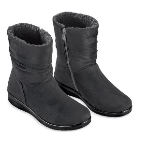 Collections Etc Faux Suede Scrunch Boots - 1 of 4