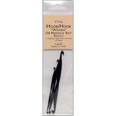 Lacis Ebony Crochet Hook Size J10 6mm by Lacis