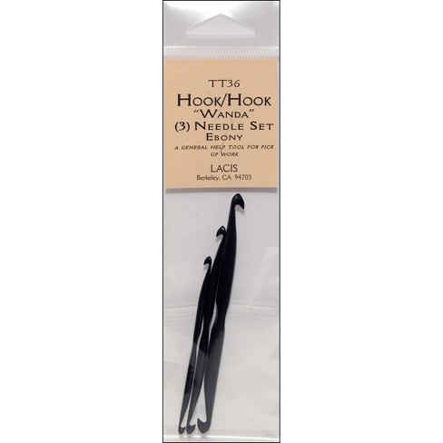 Lacis Double-ended Ebony Crochet Hooks 3/pkg-d4/3mm - 3, F6/4mm - 3.5,  J10/6mm - 4 : Target