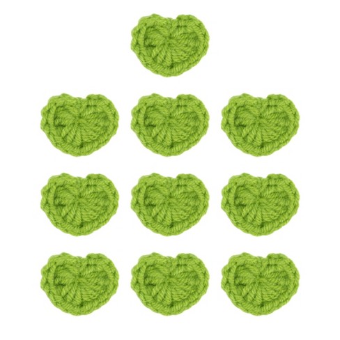 Unique Bargains Heart Shaped Crochet Applique Patches Green 10 Pcs - image 1 of 4