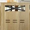YOOCOZZ Cat Litter Box Enclosure, Double Hidden Litter Box Furniture Cat Washroom, for 2 Cats，Farmhouse Indoor Cat House End Table-Brown - 4 of 4