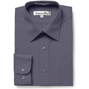 Gentlemen's Collection Men's Regular Fit Long Sleeve Dress Shirt – Available in Multiple Colors - 1 of 2