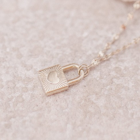 Love Locked Necklace in Gold, Rose Gold, Silver - Honeycat - image 1 of 4