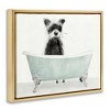 Stupell Industries Raccoon In A Tub Floating Frame Canvas Art - 2 of 4