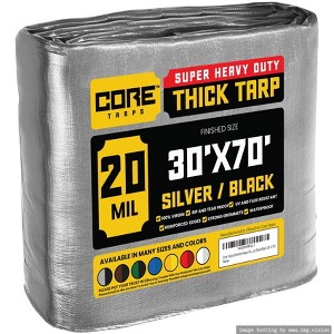 Core Tarps Heavy Duty 20 Mil Tarp Cover, UV Resistant, Rip Proof for Roof, Camping, Patio, Pool, Boat - 1 of 4