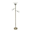 3-Light Floor Lamp with Scalloped Glass Shade - Elegant Designs - 3 of 4