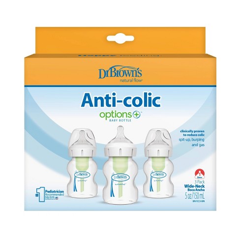 Dr Brown Options Wide Neck Anti-Colic New Born Baby Feeding