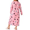 Agnes Orinda Women's Plus Size Crew Neck Long Sleeve Casual Maxi Nightgown - 4 of 4