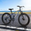 YONWAY 24 Inch Fat Tire Bike, 7 Speeds Mountain Bike, Mountain Trail Bike, Dual Disc Brake,High-Carbon Steel Frame,Front Suspension For Urban Commuter - 4 of 4