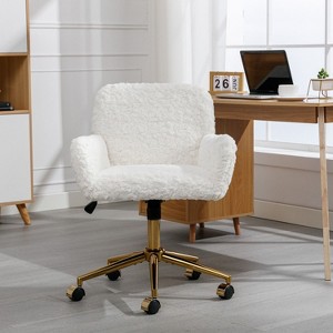 NicBex Adjustable Office Chair with Golden Metal Base,Modern Computer Chair,Swivel Upholstered Desk Chair for Adult, Student - 1 of 4