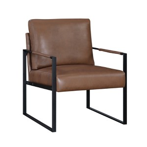 NicBex Faux Leather Accent Chair,Upholstered Living Room Chairs with Mid-Height Backrest and Metal Frame,Accent Chairs for Living Room - 1 of 4