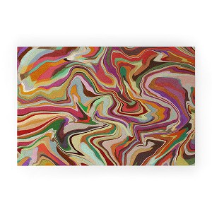 Alisa Galitsyna Colorful Liquid Swirl Welcome Mat - Deny Designs - 1 of 3