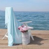 Alara Pestemal Striped Beach Towel Aqua - Linum Home Textiles: 100% Lightweight, Quick-Dry - 3 of 4