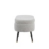 CAVINAS Rectangular Polyester Storage Ottoman Bench with Hinged Lid,Upholstered Storage Ottoman,Storage Benches for Living Room,Bedroom - 3 of 4